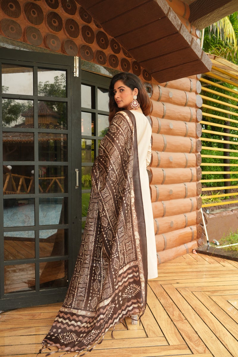 VISHVA CREATION Chic Off-White Ethnic Suit Set for Women - Image 2